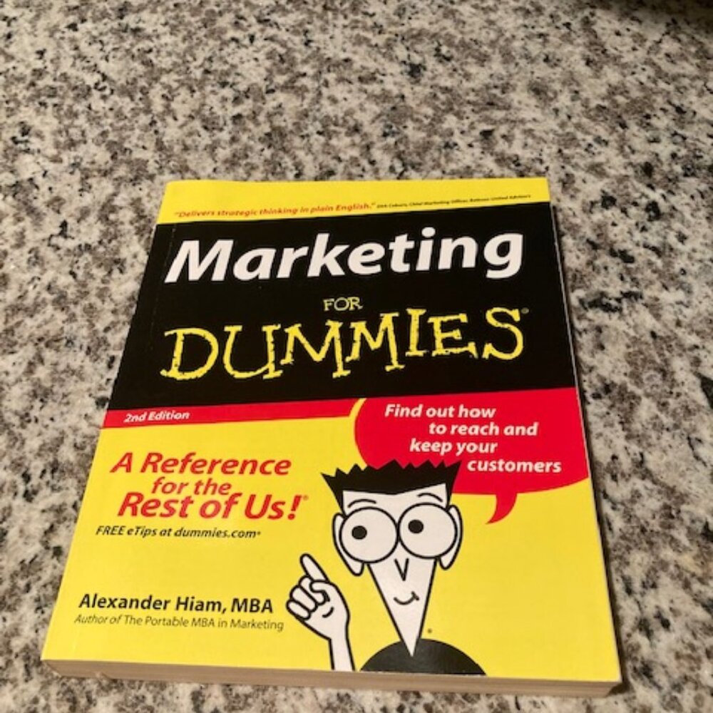 REDUCED! Marketing for Dummies book by Alexander Hiam (2nd ed., Paperback)